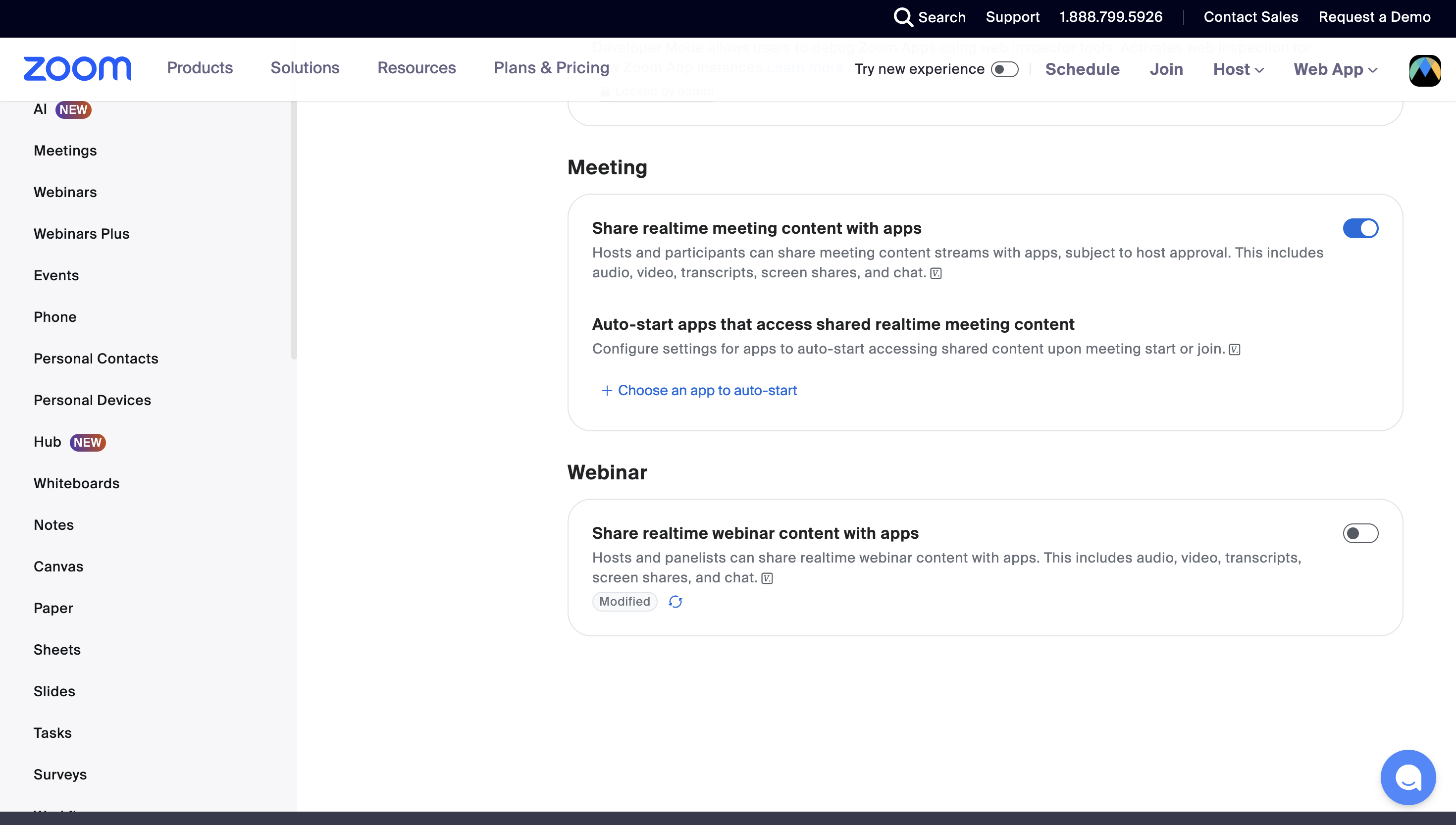 How it arrives: Meeting is on, Webinar is off.